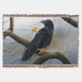 Steampunk Black Raven Decke (Vorderseite)