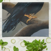 Steampunk Black Raven Geschirrtuch (Gefaltet)