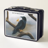 Steampunk Black Raven Metall Brotdose (Rückseite)