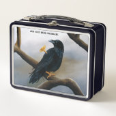 Steampunk Black Raven Metall Brotdose (Vorderseite)