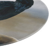 Steampunk Black Raven Schneidebrett (Ecke)