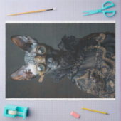 Steampunk Black Sphynx Cat Decoupage Seidenpapier (Basteln)