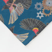 Steampunk Blackbird Fleecedecke (Ecke)