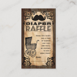 Steampunk Blick-Baby-Windelraffle-Karte Begleitkarte
