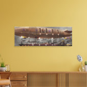 Steampunk - Blimp - Luftschiff Maximus Leinwanddruck (Insitu (Wohnzimmer))
