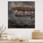 Steampunk - Blimp - Luftschiff Maximus Poster (Küche)