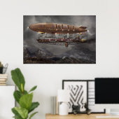Steampunk - Blimp - Luftschiff Maximus Poster (Heimbüro)