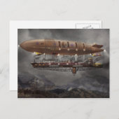 Steampunk - Blimp - Luftschiff Maximus Postkarte (Vorne/Hinten)