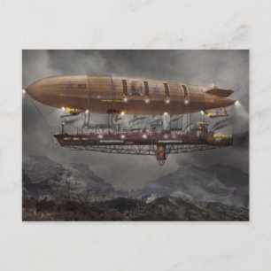 Steampunk - Blimp - Luftschiff Maximus Postkarte
