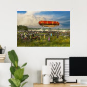 Steampunk - Blimp - Start von Nulli Secundus II Poster (Heimbüro)
