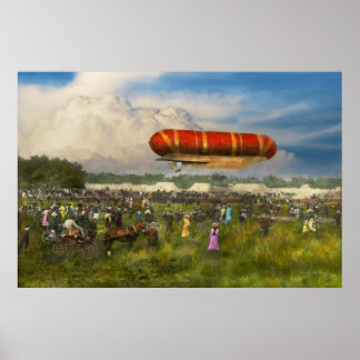 Steampunk - Blimp - Start von Nulli Secundus II Poster