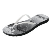 Steampunk blk&whit Mandalas Badesandalen (Schrägansicht)