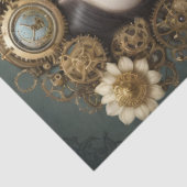 Steampunk Blossom Girl - Decoupage - Seidenpapier (Detail)