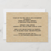 Steampunk Blühte Einladung zum Vintagen Jahrestag (Rückseite)