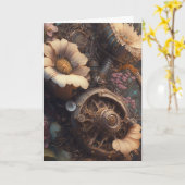 Steampunk-Blume | Einchecken Karte (Gelbe Blume)