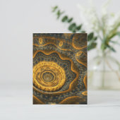 Steampunk-Blume Postkarte (Stehend Vorderseite)