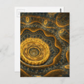 Steampunk-Blume Postkarte (Vorne/Hinten)