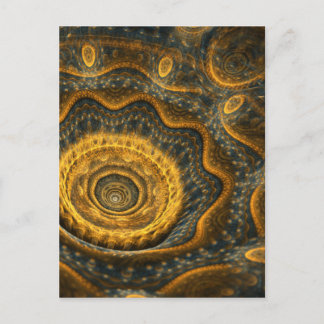 Steampunk-Blume Postkarte