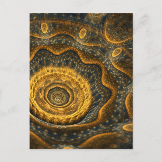 Steampunk-Blume Postkarte (Vorderseite)