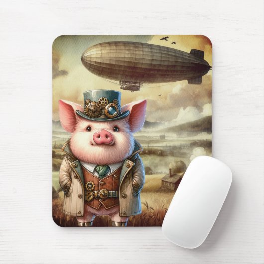 Steampunk Boar Mousepad (Mit Mouse)