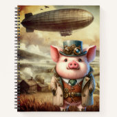 Steampunk Boar Spiral Notebook Notizblock (Vorderseite)