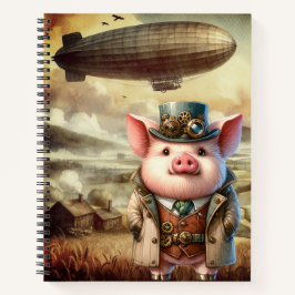 Steampunk Boar Spiral Notebook Notizblock