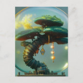 Steampunk Bonsai Tree Unter einem Dom Postkarte (Vorderseite)