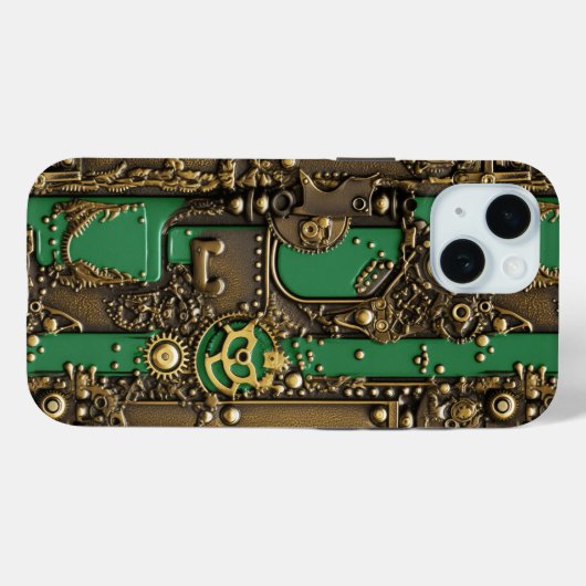 Steampunk Book Industrial Green Case-Mate iPhone Hülle (Rückseite (Horizontal))