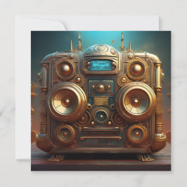 Steampunk Boom Box Radio Einladung