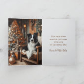 Steampunk Border Collie Christmas Karte (Innenseite)