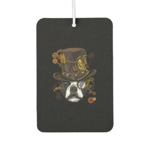 Steampunk Boston Terrier Hundeshirt Steampunk Love Autolufterfrischer