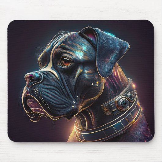 Steampunk Boxer Dog Mousepad (Vorne)