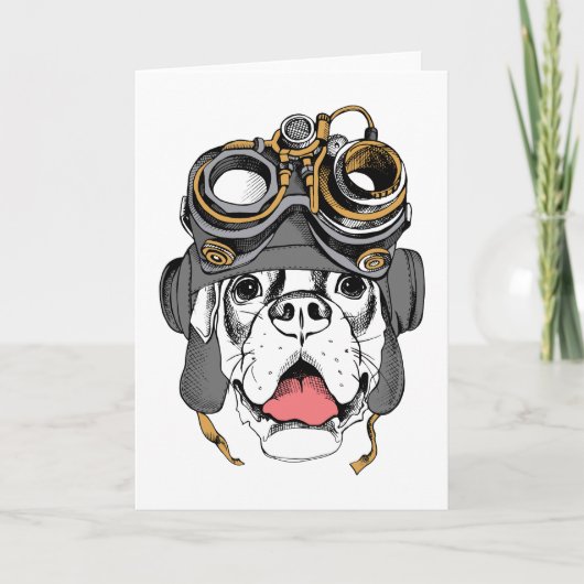 Steampunk Boxer Karte (Vorderseite)