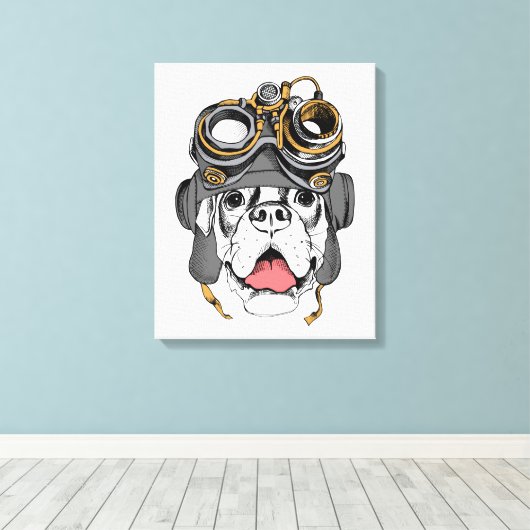 Steampunk Boxer Leinwanddruck (Insitu (Holzboden))