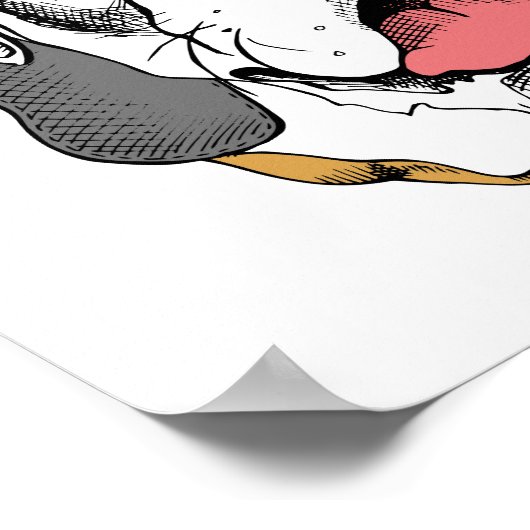 Steampunk Boxer Poster (Ecke)