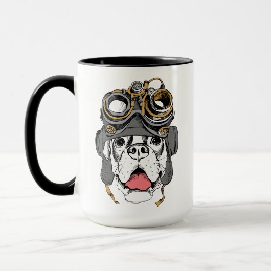 Steampunk Boxer Tasse (Links)