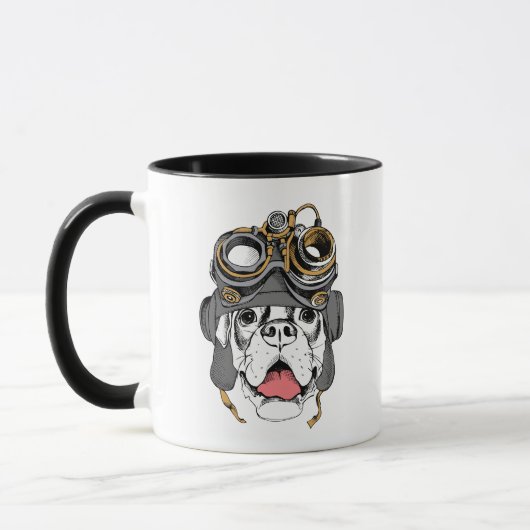 Steampunk Boxer Tasse (Links)