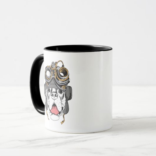 Steampunk Boxer Tasse (Vorderseite Links)