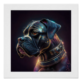 Steampunk-Boxerhund Poster