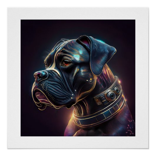 Steampunk-Boxerhund Poster (Vorderseite)