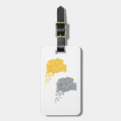 Steampunk Brain Power Cogwheel Heads Gepäckanhänger (Vorderseite vertikal)