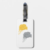 Steampunk Brain Power Cogwheel Heads Gepäckanhänger (Rückseite vertikal)