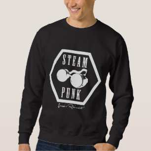 Steampunk Briefmarkenweiß Sweatshirt