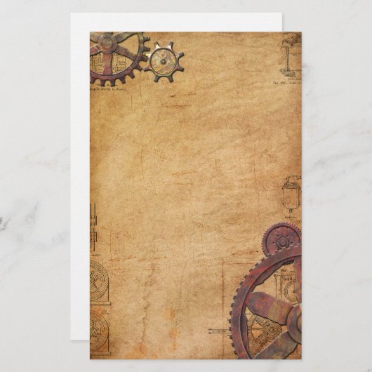 Steampunk Briefpapier (Vorne/Hinten)