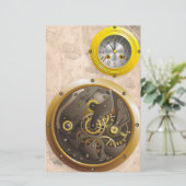 Steampunk Briefpapier (Stehend Vorderseite)