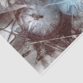 Steampunk Bright Blue Eye und Uhren Seidenpapier (Ausschnitt)