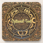 Steampunk Bronze Gears Filigree Getränkeuntersetzer (Vorderseite)