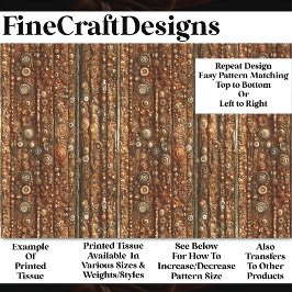 Steampunk-Bronze-Muster BN5 Decoupage Seidenpapier