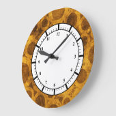Steampunk Brown Gold Grunge Pattern Uhr (Winkel)