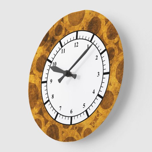 Steampunk Brown Gold Grunge Pattern Uhr (Winkel)
